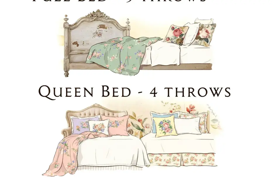 Sofa Throw Pillow Arrangement | Bed Blanket Styling Tips for a Cozy Look | Neutral Bedroom Decor Ideas