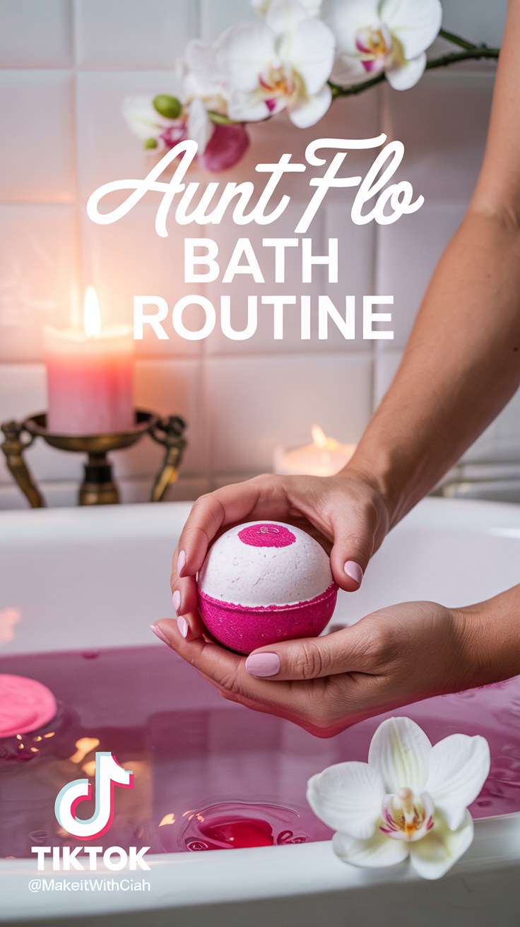 Aunt Flo Bath Routine: Aesthetic Self-Care Pampering Ideas