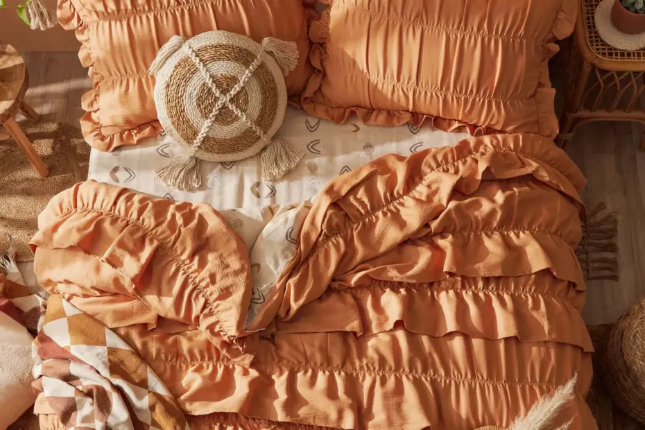 Ruffled Throw Blanket | Cozy Couch Decor for Warm Nights | Urban Outfitters Style