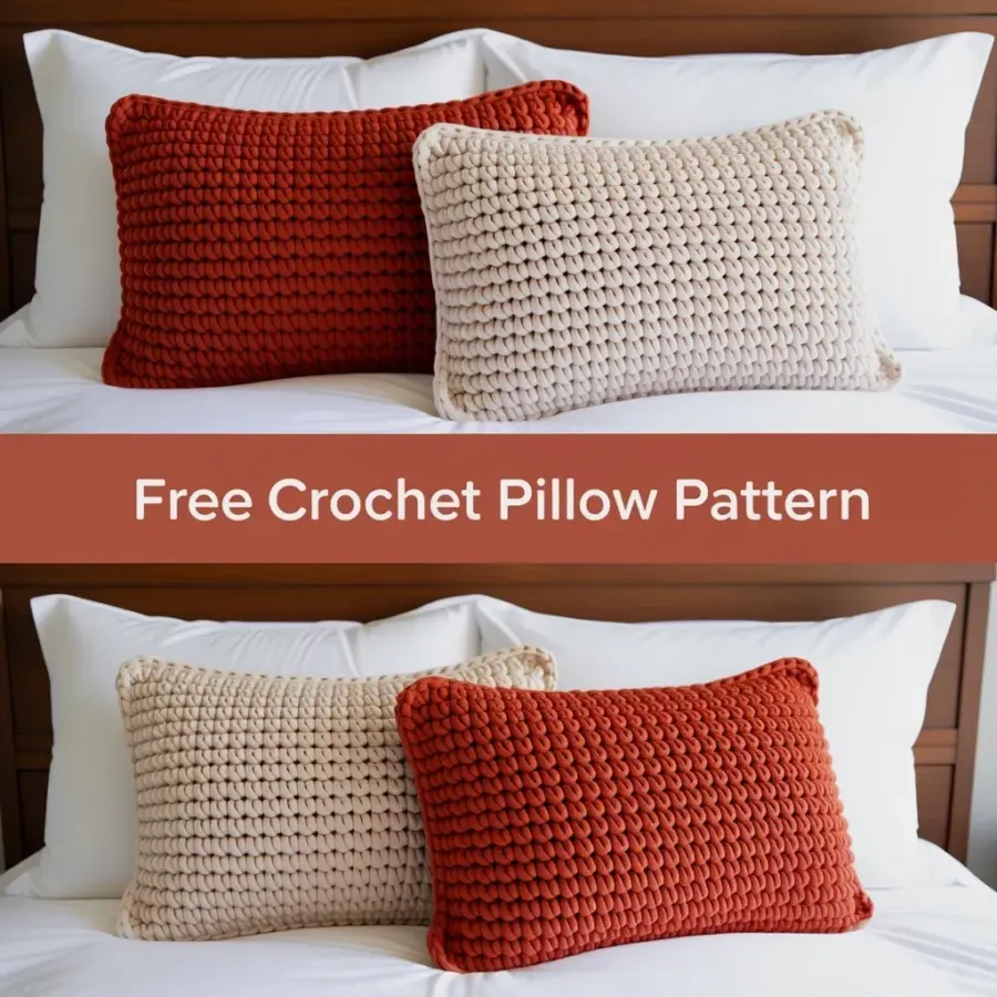 Crochet Striped Throw Blanket Pattern - Cozy Handmade Afghan with Matching Pillow Set