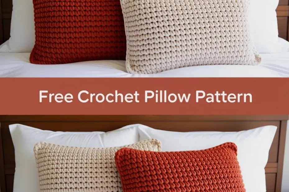 Crochet Striped Throw Blanket Pattern - Cozy Handmade Afghan with Matching Pillow Set