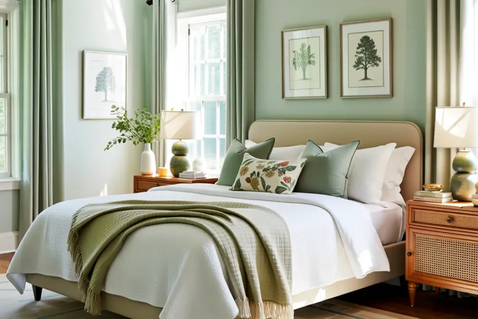 Forest Green Bedding Ideas | How to Style Throw Blankets for a Cozy Bedroom