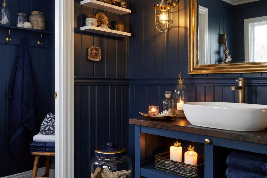 Coastal Bathroom Decor Ideas | Beachy Blues & Natural Textures for a Seaside Escape