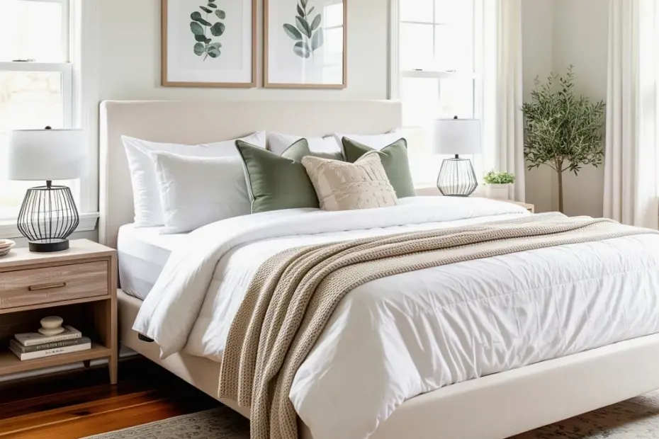 Sputnik Chandelier in a Mid-Century Modern Bedroom | Cozy Fall Retro Lighting Ideas